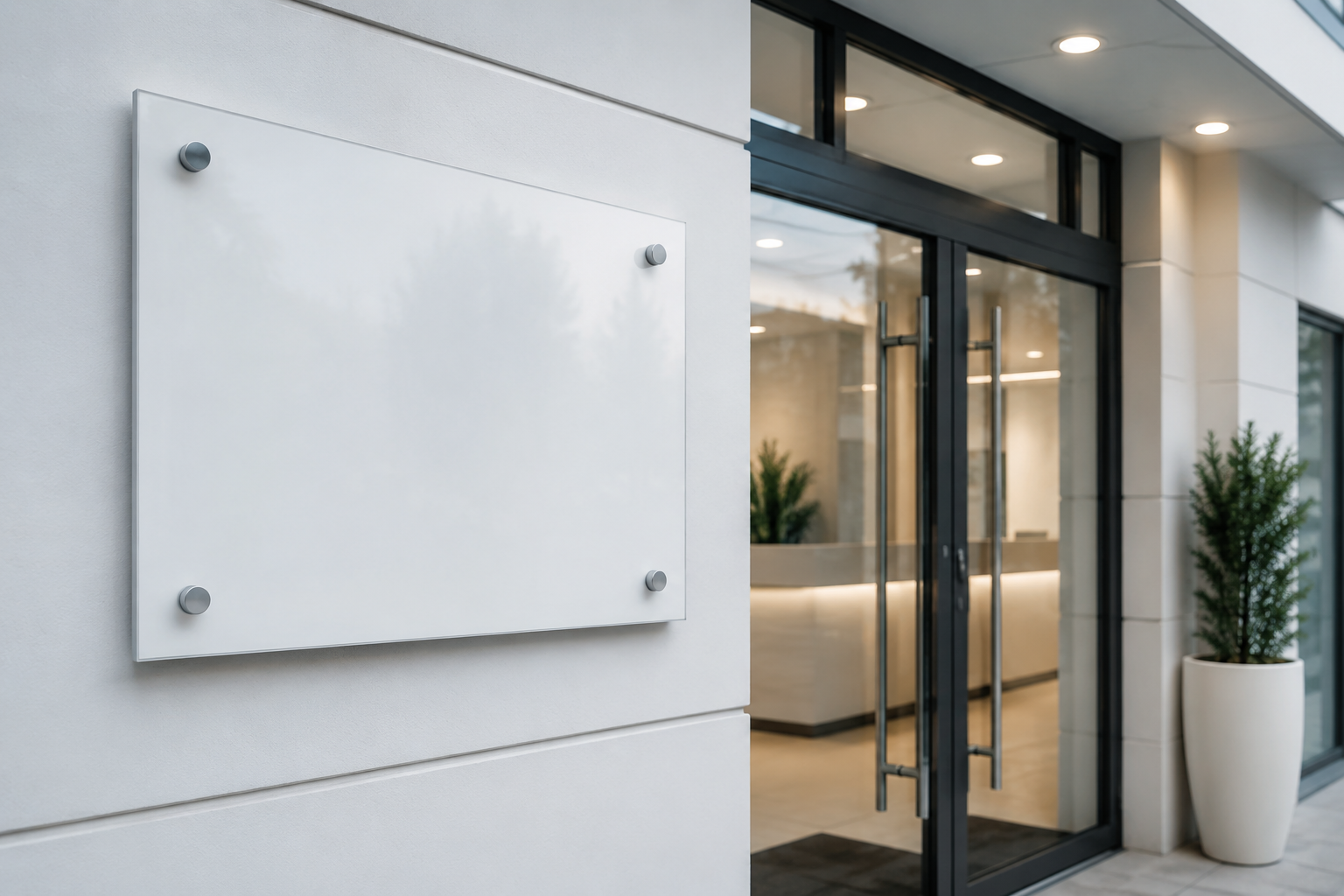 Rótulo exterior elegante para una clínica o centro profesional